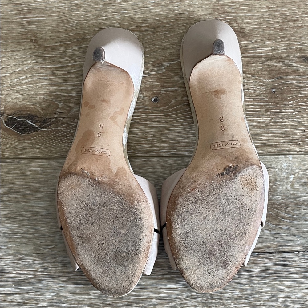 Coach Knot Leather Slide Mules 8B - Picture 7 of 12